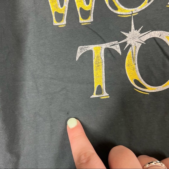 FREE PEOPLE NWOT Elton John World Tour Boyfriend Band Tee 1980 Daydreamer XS - Picture 6 of 10